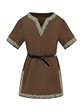 Haloumoning Jungen Mittelalter Tunika Kinder Cosplay T-Shirts Kostüm...
