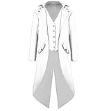 FYMNSI Herren Gothic Steampunk Frack Mantel M?nner Mittelalter...