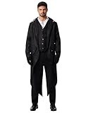 Odizli Mittelalter Kleidung Herren Frack Jacke Steampunk Mantel Gothic...