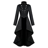 MVFEUIJ Steampunk Damen Jacke, Gothic Frack Damen Viktorianischen Palast...