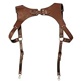 PENGXX Steampunk Renaissance Leder Hosenträger für Herren H Designs...