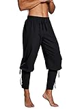 Runcati Herren Piratenhose Mittelalter Hose Cosplay Kostüm Schnürhose...