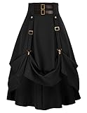 Mttelalter Damen einstellbare Frontlänge Cosplay Rock mit Schnalle und...