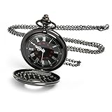 Vicloon Vintage Taschenuhr, Retro Quarz Taschenuhr, Taschenuhr mit Kette,...