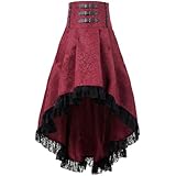 CR ROLECOS Mittelalter Rock Gothic Kleidung Damen Steampunk Damen Rock Lang...