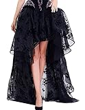 Zooma Frauen Vintage Steam Punk Rock Kostüm Slip Unterrock Schwarz Mesh...