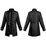 Kinder Jungen Mittelalter Gothic Mantel Schwarz Steampunk Frack Jacke...