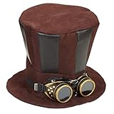 W WIDMANN MILANO Party Fashion 60813 - Zylinder Steampunk, mit Brille,...