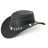 Black Forest Fox Buffalo Bill Herren Damen Western Cowboy Leder Hut Vintage...