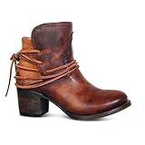 Mooke Steampunk Damen Stiefeletten Mit Klobigen Absätzen -...