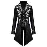 YORDET Steampunk Herren Frack Gothic Retro Mantel Mittelalter Renaissance...