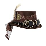 Boland 54562 - Hut Space Punk Deluxe mit Brille, Steampunk Mütze,...