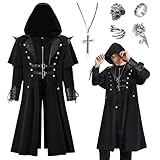BuzzoXerex Mittelalter Kleidung Herren Steampunk Frack, Gothic Frack Herren...