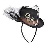 W WIDMANN MILANO Party Fashion 09645 - Zylinder Steampunk, Mini Hut auf...