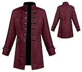 SEAUR Gothic Steampunk Jacke Jungen Rot Piraten Mantel Cosplay Kinder...