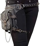 Malayas Leder Vintage Schultertasche, Steampunk Punk Handtasche, Leder...