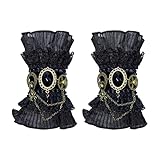 Aabellay Damen Fingerlose Spitzen Handschuhe Gothic Victorian Armbänder...