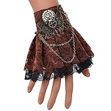 BLESSUME Steampunk Manschetten Gothic Victorian Handstulpe Armbänder (H)