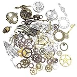 DXLing 76 Stück Steampunk Anhänger Diy Vintage Skelett Schlüssel...